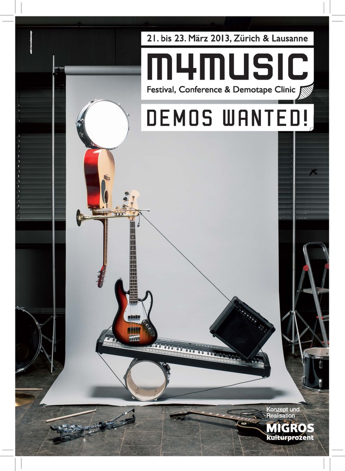 Migros-Kulturprozent: Ausschreibung Demotape Clinic 2013 / m4music sucht die besten Demos der Schweiz