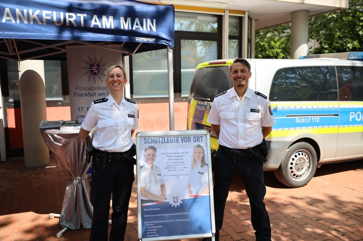 POL-F: 230605 - 0657 Frankfurt-Unterliederbach: Neue &quot;Schutzleute vor Ort&quot; des 17. Polizeireviers auf Bürgerfest vorgestellt