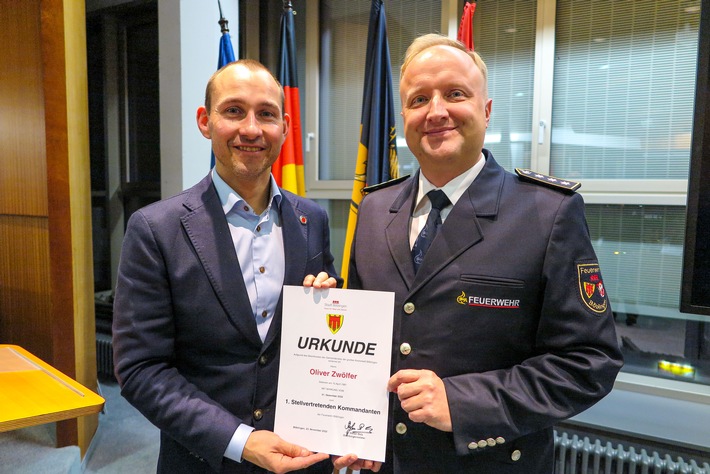 FW Böblingen: Feuerwehr-Führung erhält hauptamtlichen Zuwachs