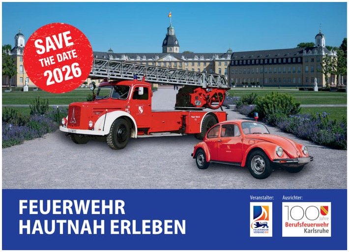FWV BW: 12. Landesfeuerwehr-Oldtimertreffen, 34. Wettbewerb für Handdruck-Feuerspritzen und Landesflorians-Gottesdienst in Karlsruhe Erleben Sie am 26. April Feuerwehrgeschichte hautnah!