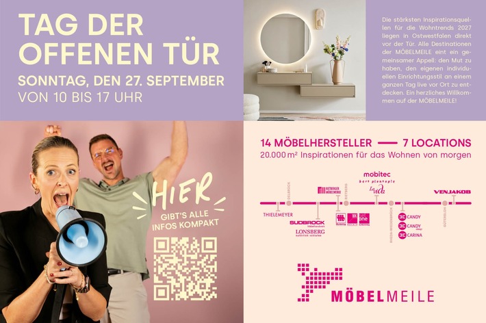 Pressemitteilung: „Wir machen Mut und Möbel“ – das verspricht die MÖBELMEILE mit 14 Marken in sieben Showrooms