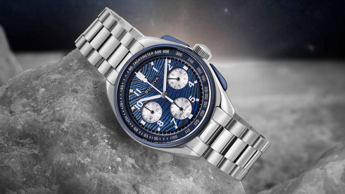 Limited Edition zum 150-jährigen Jubiläum: BULOVA Lunar Pilot Chronograph mit Timascus-Zifferblatt in Kooperation mit Pop-Artist Thiago Rosinhole