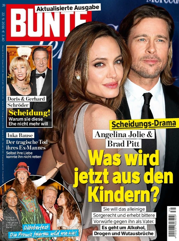 BUNTE bringt aktualisierte Ausgabe zum Brangelina-Aus