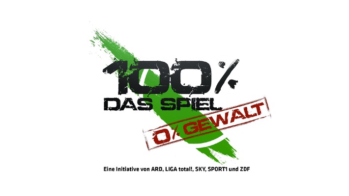 &quot;100 Prozent Das Spiel - 0 Prozent Gewalt&quot;: Eine Initiative von ARD, LIGA total!, Sky, SPORT1 und ZDF (BILD)