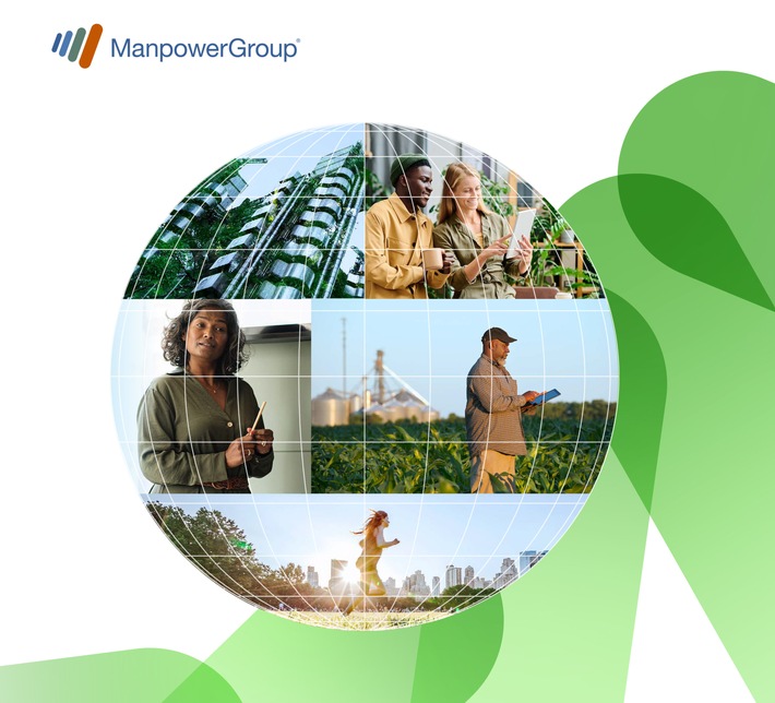 Beschleunigte grüne Transformation schafft Chancen und Risiken / Wachsende Qualifizierungslücke laut neuem ManpowerGroup Report / Arbeitgeber kämpfen um "grüne" Talente