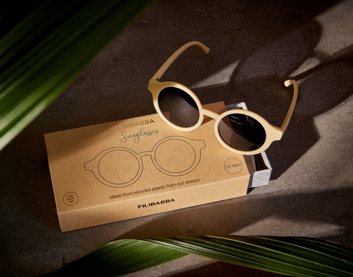 Sonnenbrillen aus recyceltem Meeresplastik für die Kleinsten - eine Vision präsentiert vom dänischen Kinderartikelhersteller FILIBABBA