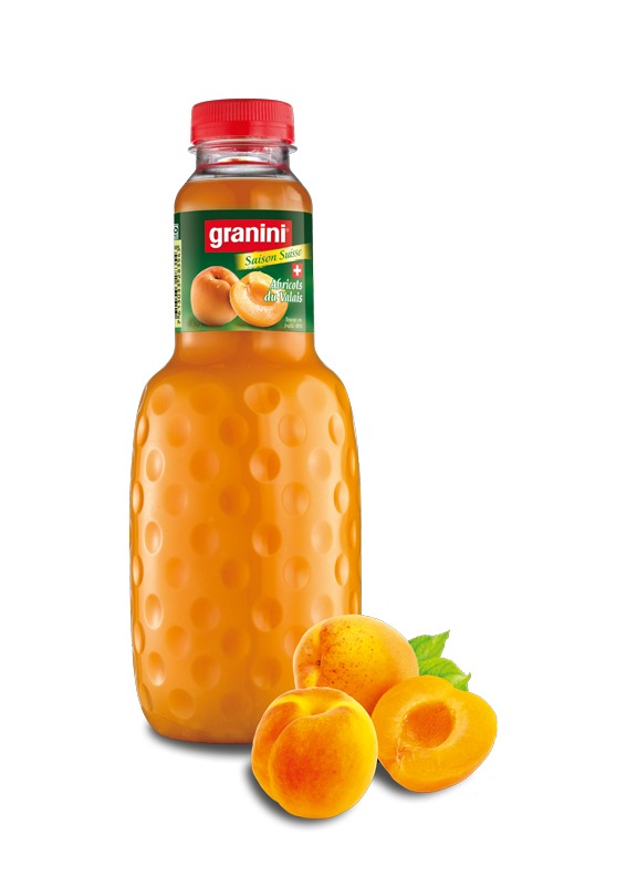 Nouveau nectar d&#039;abricot granini 100% valaisans