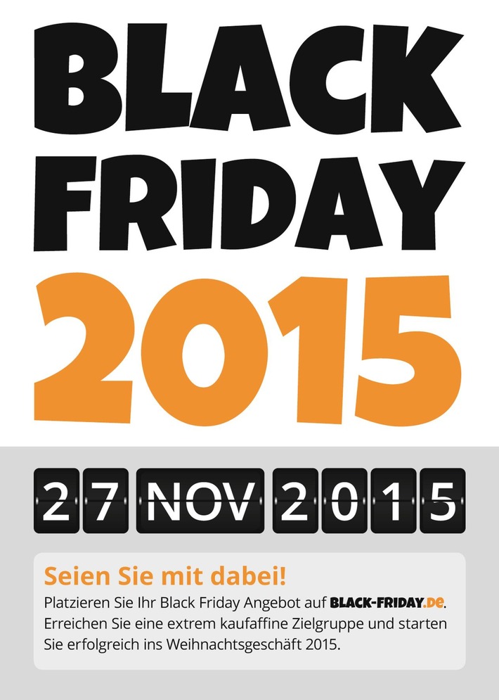Black Friday 2015: Händler können ihre Angebote ab sofort kostenlos bei Black-Friday.de einreichen