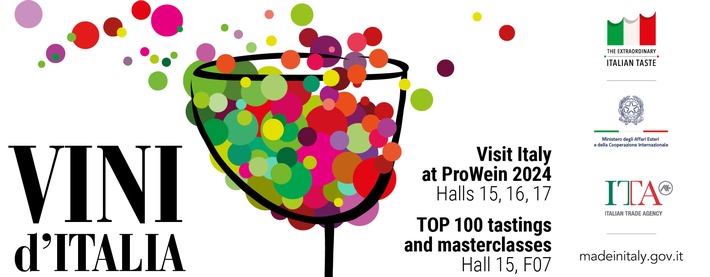 Italien auf der ProWein 2024 erneut stärkstes Ausstellerland: Unter dem Dach &quot;VINI d&#039;ITALIA&quot; präsentieren über 1.000 Produzenten ihre Top-Weine