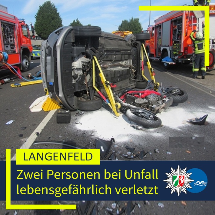 POL-ME: Über Rot gefahren: Zwei Personen nach Verkehrsunfall in Lebensgefahr - 2508104