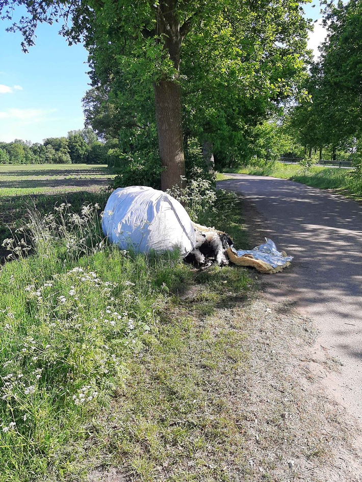 POL-SE: Klein Offenseth-Sparrieshoop - Dämmwolle in Rosenstraße abgelagert