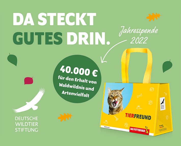 40.000 Euro für die Deutsche Wildtier Stiftung / DAS FUTTERHAUS engagiert sich für das Nationale Naturerbe