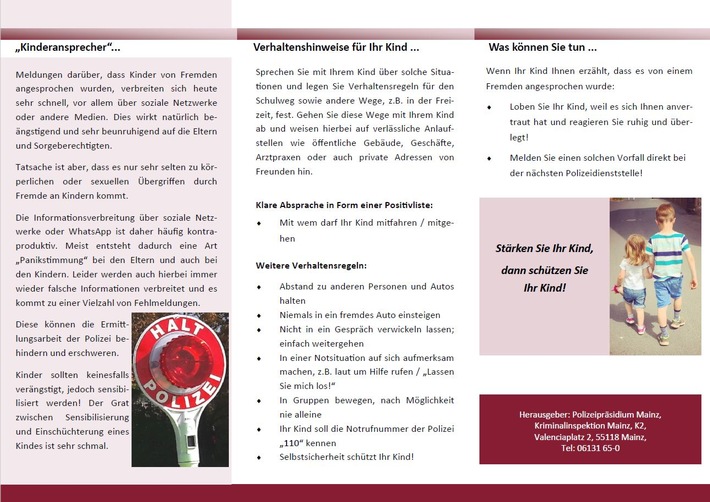 POL-PPMZ: Flyer Kinderansprecher