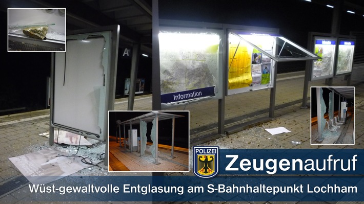 Bundespolizeidirektion München: Zeugenaufruf: Sachbeschädigung am S-Bahnhaltepunkt Lochham