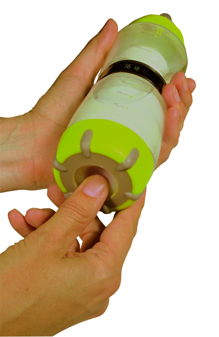 Produktinnovation - paulandstella - die selbsterwärmende Baby-Flasche "Made in Germany" - Ohne Strom & ohne Batterien / Bereits in 26 Ländern - jetzt auch in der Schweiz - www.paulandstella.ch (BILD)