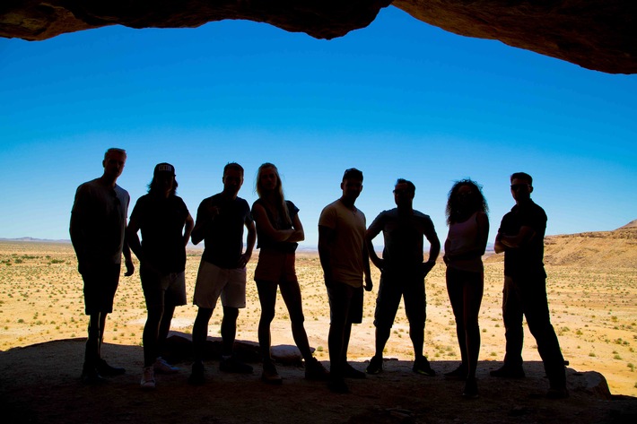 Quer durch Namibia! In der ProSieben-Show &quot;Global Gladiators&quot; erleben Pietro Lombardi, Larissa Marolt, Ulf Kirsten &amp; Nadine Angerer ihr afrikanisches Wunder