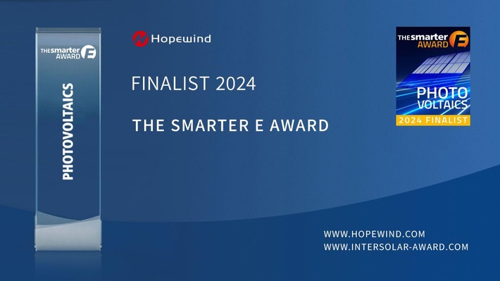 Hopewind auf der Bloomberg New Energy Finance Tier 1-Liste und als einziges chinesisches Wechselrichterunternehmen auf der Intersolar vertreten - ebenso nominiert für die Shortlist des Smarter E Award