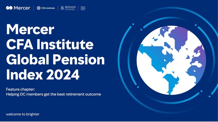 Mercer CFA Institute Global Pension Index 2024 zeigt notwendige Verbesserungen im Rentensystem