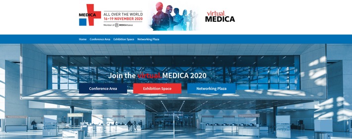 virtual.MEDICA + virtual.COMPAMED bieten viele Highlights und Neuheiten - 1.500 Aussteller aus 63 Nationen sind mit dabei