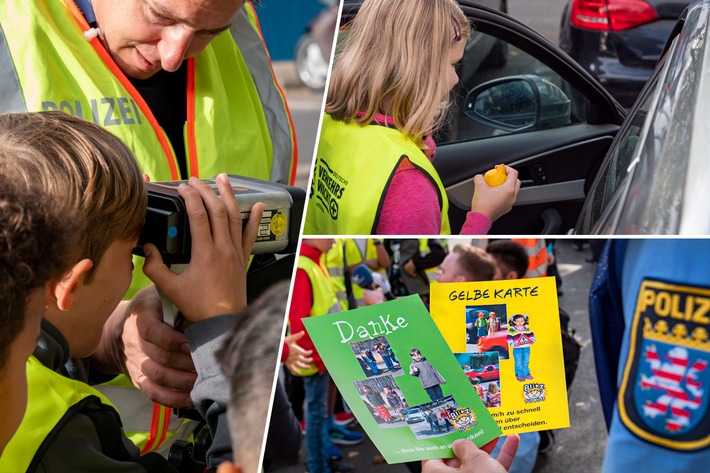 POL-MR: Blitz für Kids - Kinder übergeben grüne Karten, gelbe Karten und Zitronen