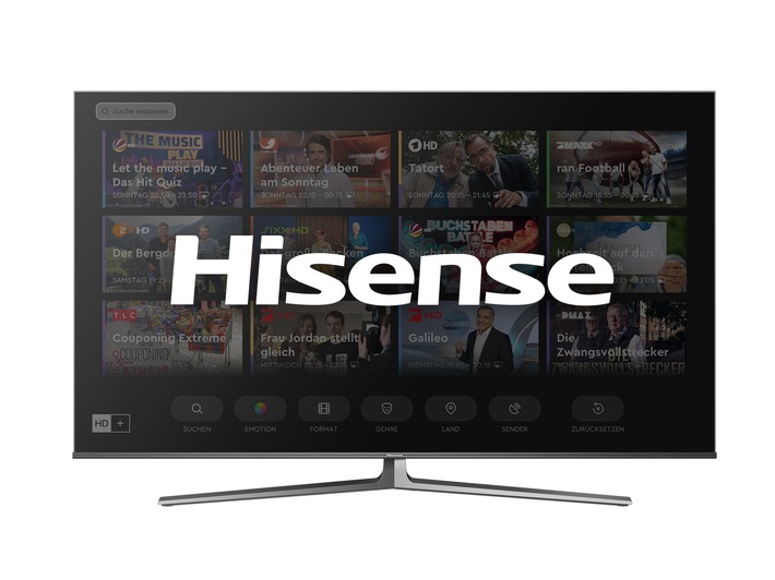 Das beste Fernsehen von HD+ bald auch für ausgewählte Hisense UHD-TV-Geräte verfügbar