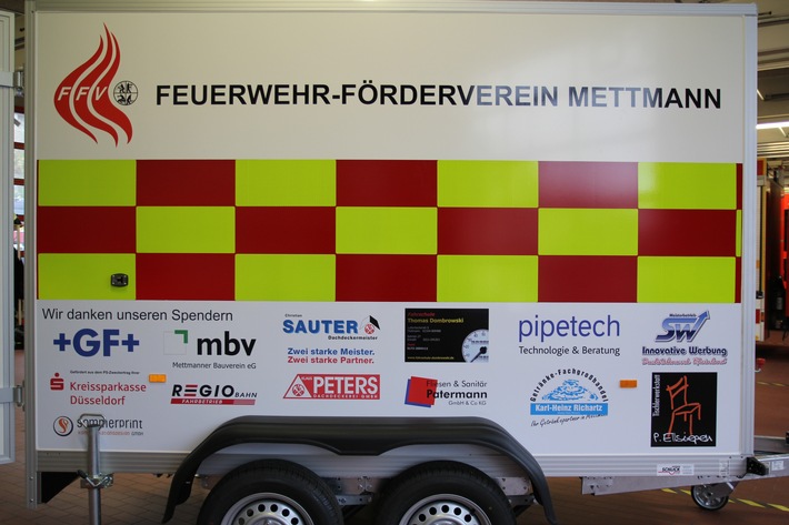 FW Mettmann: Anhänger für die Jugendfeuerwehr