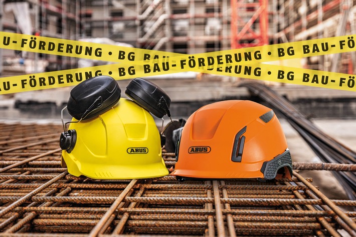BG Bau fördert Industrieschutzhelme von ABUS – 50 Prozent der Kosten werden erstattet
