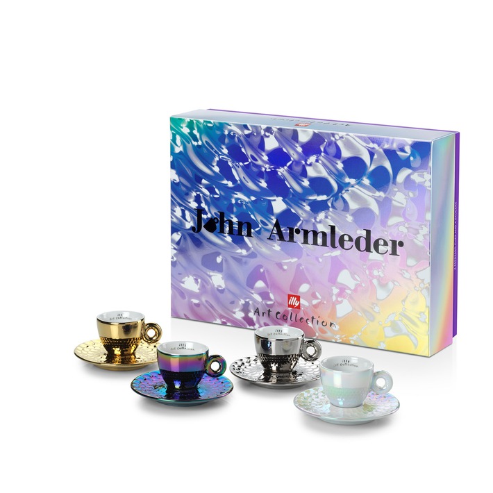illycaffè präsentiert die neue illy Art Collection, gestaltet von John Armleder: eine Hommage an die kreative Unvorhersehbarkeit zwischen Kunst und Design