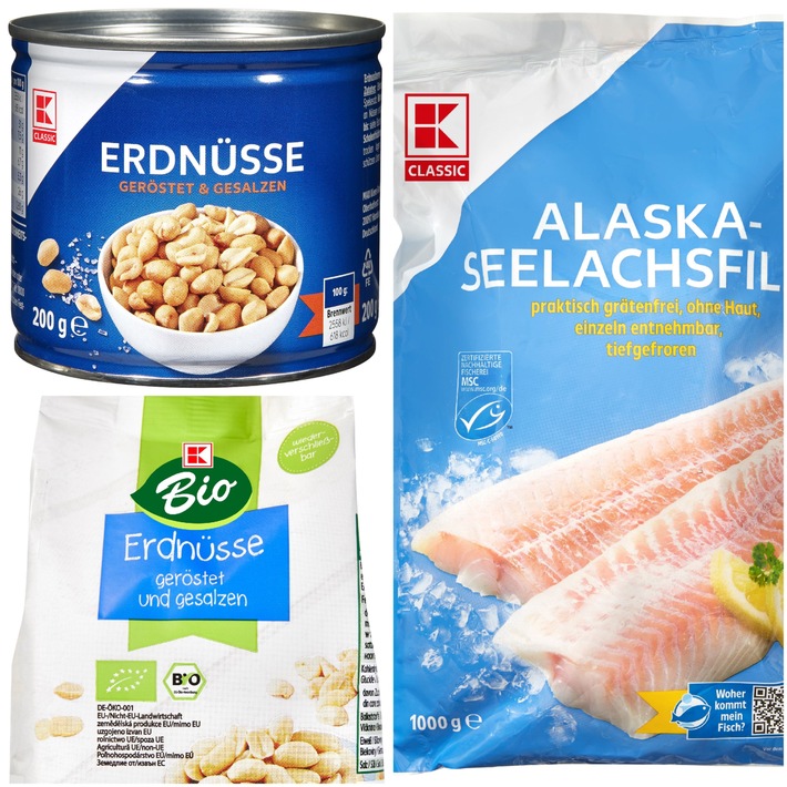 Ökotest sagt "sehr gut" zu Erdnüssen und Alaska-Seelachs von Kaufland