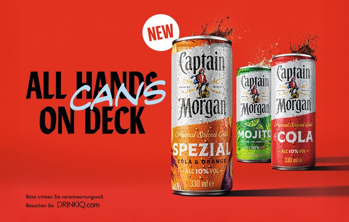 DIAGEO PM: Neu! Captain Morgan Spezial UND Captain Morgan RTD-Range im neuen Design