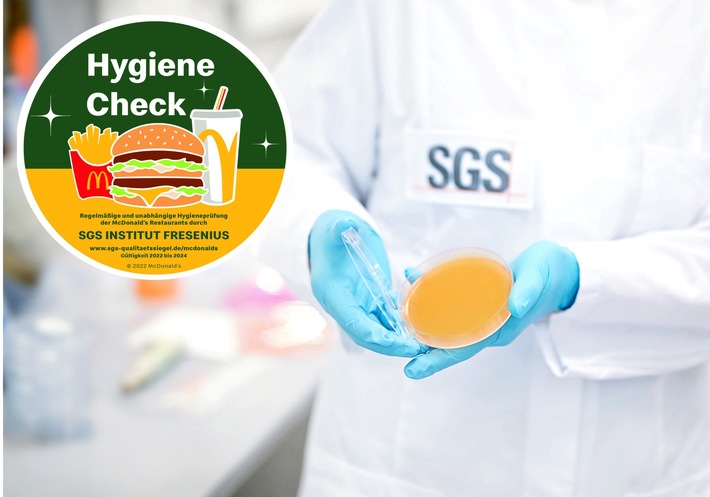 McDonald´s lässt unabhängige Hygieneprüfungen vom SGS Institut Fresenius durchführen.