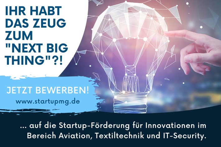 Startup-Stipendien für Textiltechnik, Cyber-Security und Luftfahrt aus Mönchengladbach / Bewerbungsphase ist gestartet