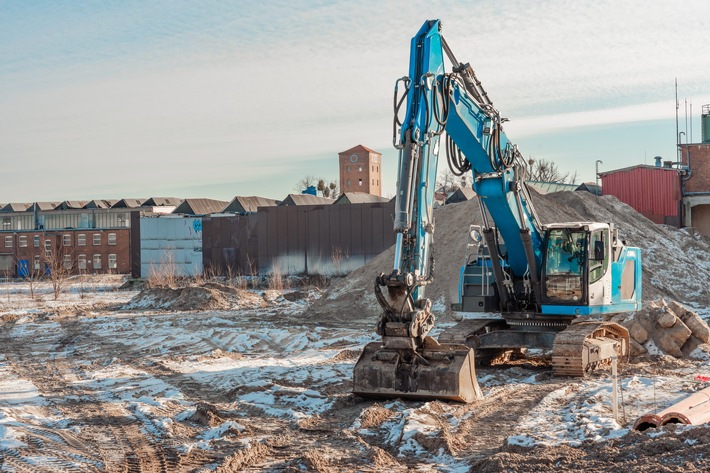 Arbeiten unter null: Baustelle trifft Winter