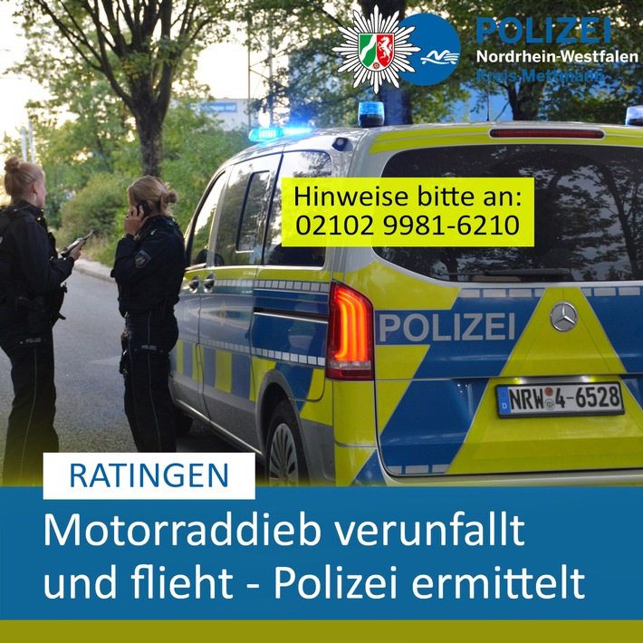 POL-ME: Motorraddieb verunfallt und flieht - die Polizei bittet um Hinweise - 2503091