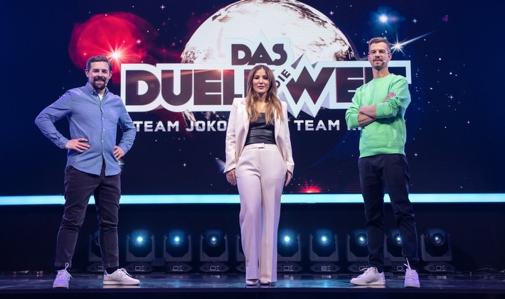 Kevin Großkreutz, Linda Zervakis, Michi Beck und Knossi duellieren sich für Joko & Klaas um den Erdball / "Das Duell um die Welt" ab Samstag live auf ProSieben
