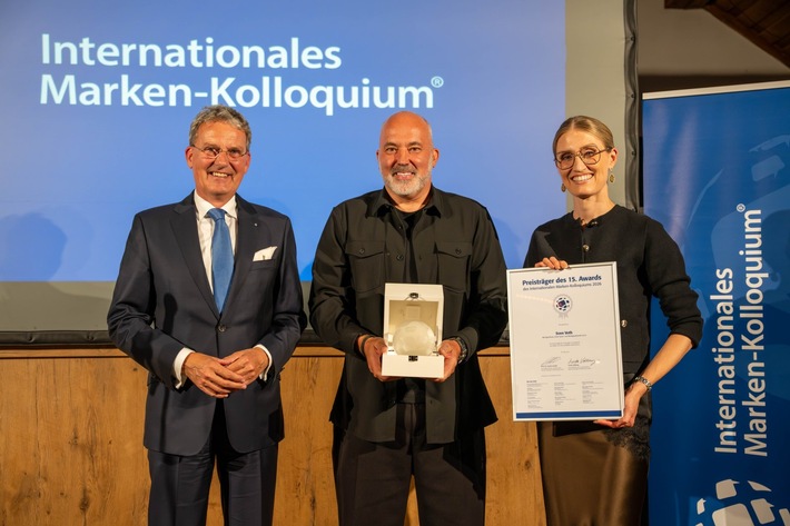 Unternehmer Sven Voth mit dem Award des Internationalen Marken-Kolloquiums 2026 ausgezeichnet