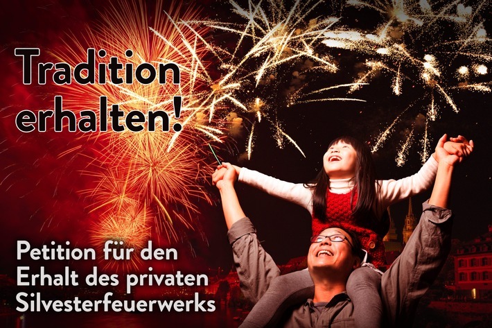 Silvesterfeuerwerk als Tradition erhalten. Dazu wurde im Portal des Petitionsausschuss des Bundestages eine Petition zum unterzeichnen veröffentlicht, die sich für den Erhalt des privaten Feuerwerks einsetzt. / Weiterer Text über ots und www.presseportal.de/nr/156523 / Die Verwendung dieses Bildes ist für redaktionelle Zwecke unter Beachtung ggf. genannter Nutzungsbedingungen honorarfrei. Veröffentlichung bitte mit Bildrechte-Hinweis.