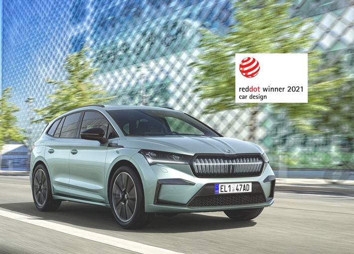 ŠKODA ENYAQ iV für hervorragendes Produktdesign mit Red Dot ausgezeichnet