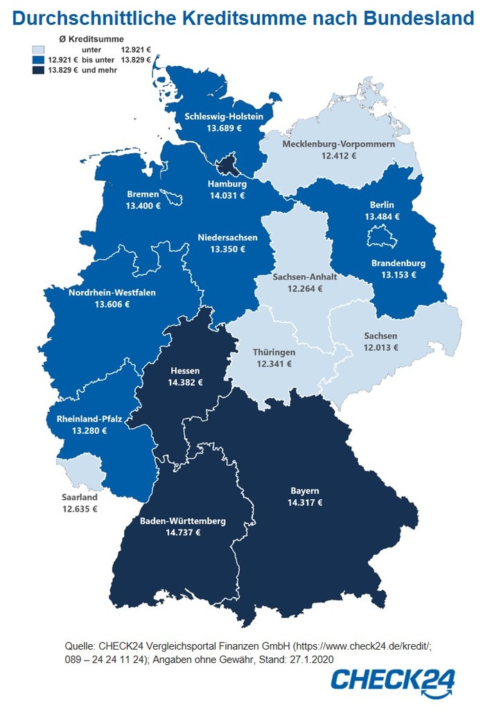 Kredite: Baden-Württemberger leihen sich am meisten Geld, Sachsen am wenigsten