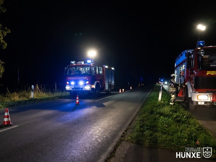 FW Hünxe: Verkehrsunfall auf der Gahlener Straße
