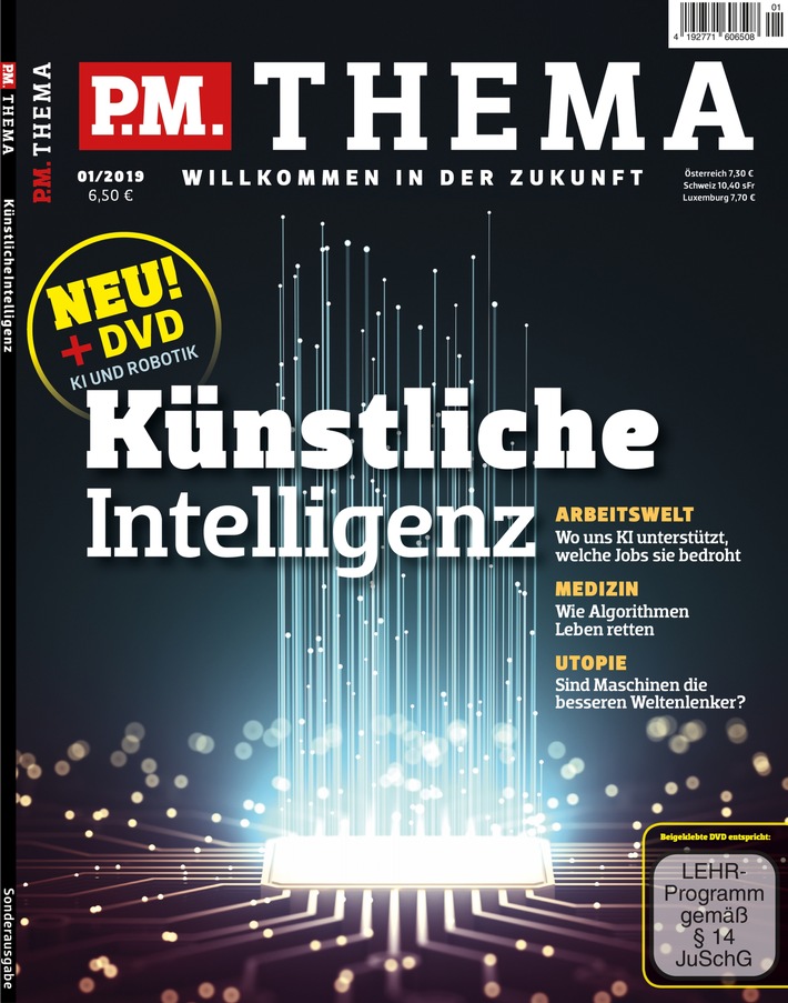 Das Wissensmagazin P.M. widmet eine komplette Ausgabe dem Thema "Künstliche Intelligenz"