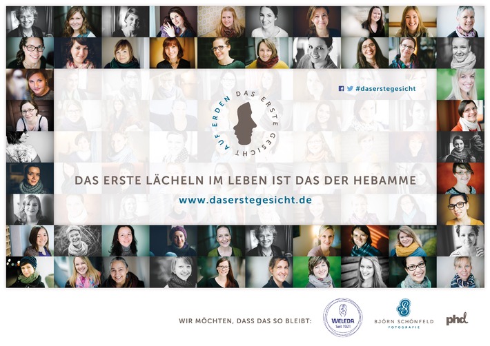 Weleda unterstützt &quot;Das erste Gesicht auf Erden&quot; - Ein Fotoprojekt zur Rettung des Hebammenberufs in Deutschland
