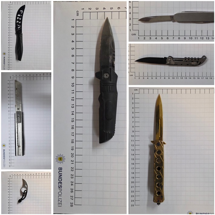 BPOL NRW: Bundespolizei beschlagnahmt am Wochenende acht Messer im Gelsenkirchener Hauptbahnhof
