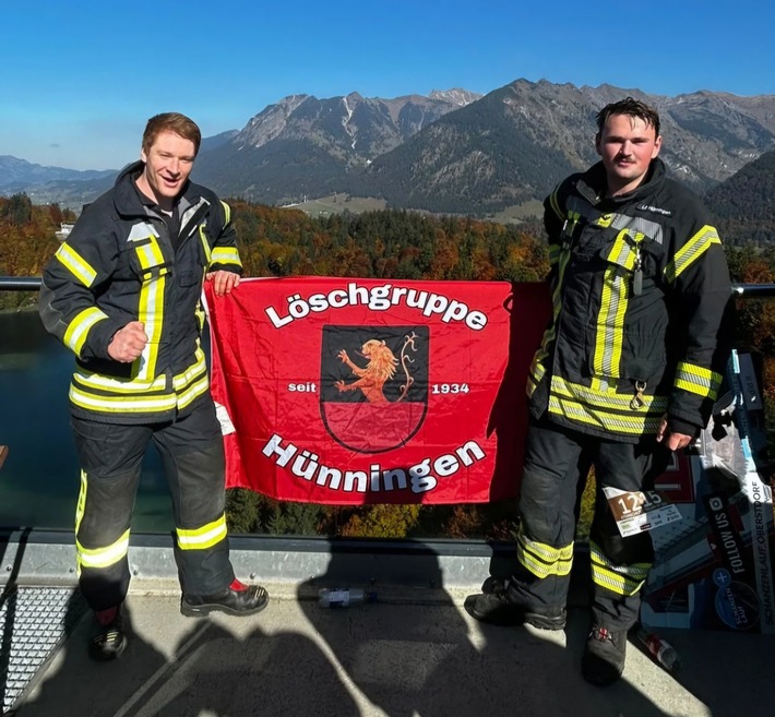 FW Ense: Löschgruppe Hünningen beim Schanzenlauf in Oberstdorf