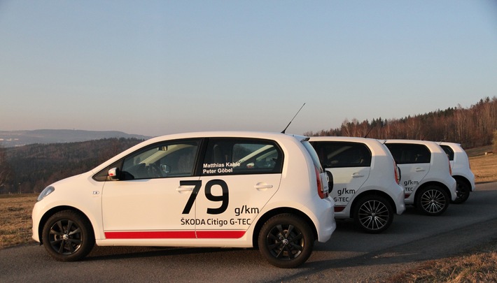 Vier SKODA Citigo G-TEC starten bei Rallye Monte-Carlo für alternative Energien (FOTO)