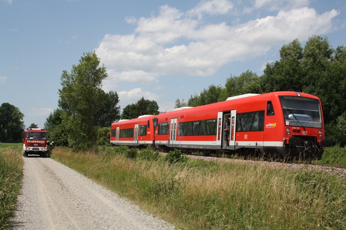 KFV Sigmaringen: Heißgelaufene Achse an Regionalbahn führte zu einem Brand