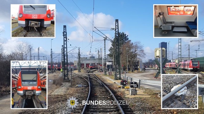 Bundespolizeidirektion München: S-Bahn fährt bei Rangierfahrt auf S-Bahn: Reisende nicht betroffen - hoher Sachschaden