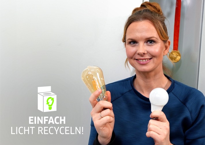 Einfach Licht recyceln! - Doppel-Olympiasiegerin Britta Steffen engagiert sich für Lampenrückgabe