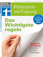 Finanztest Spezial: Die Patientenverfügung