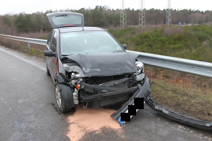 POL-PDKL: A6/Kaiserslautern, In die Schutzplanken gekracht